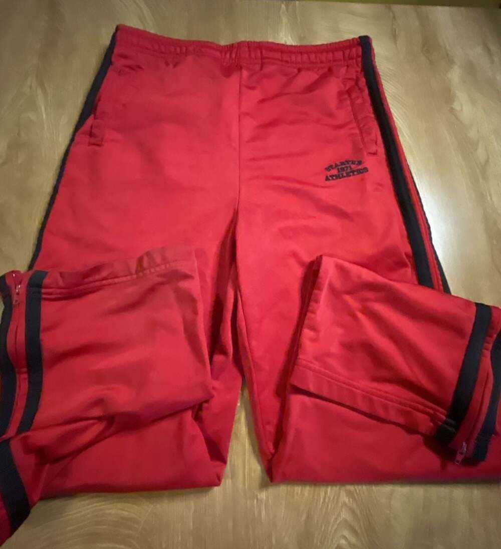 Starter Athletics Boys Red Track Pants with Side Zippers